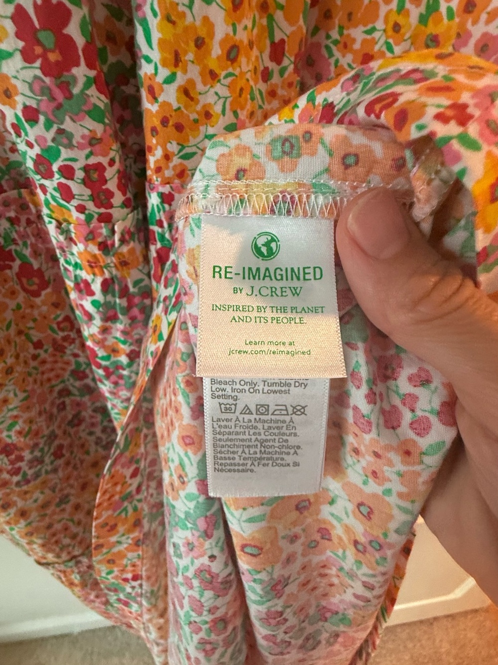 J.Crew Ditsy Floral Tiered Midi Dress Sleeveless Orange Red Orange Smock💛 - Picture 10 of 13